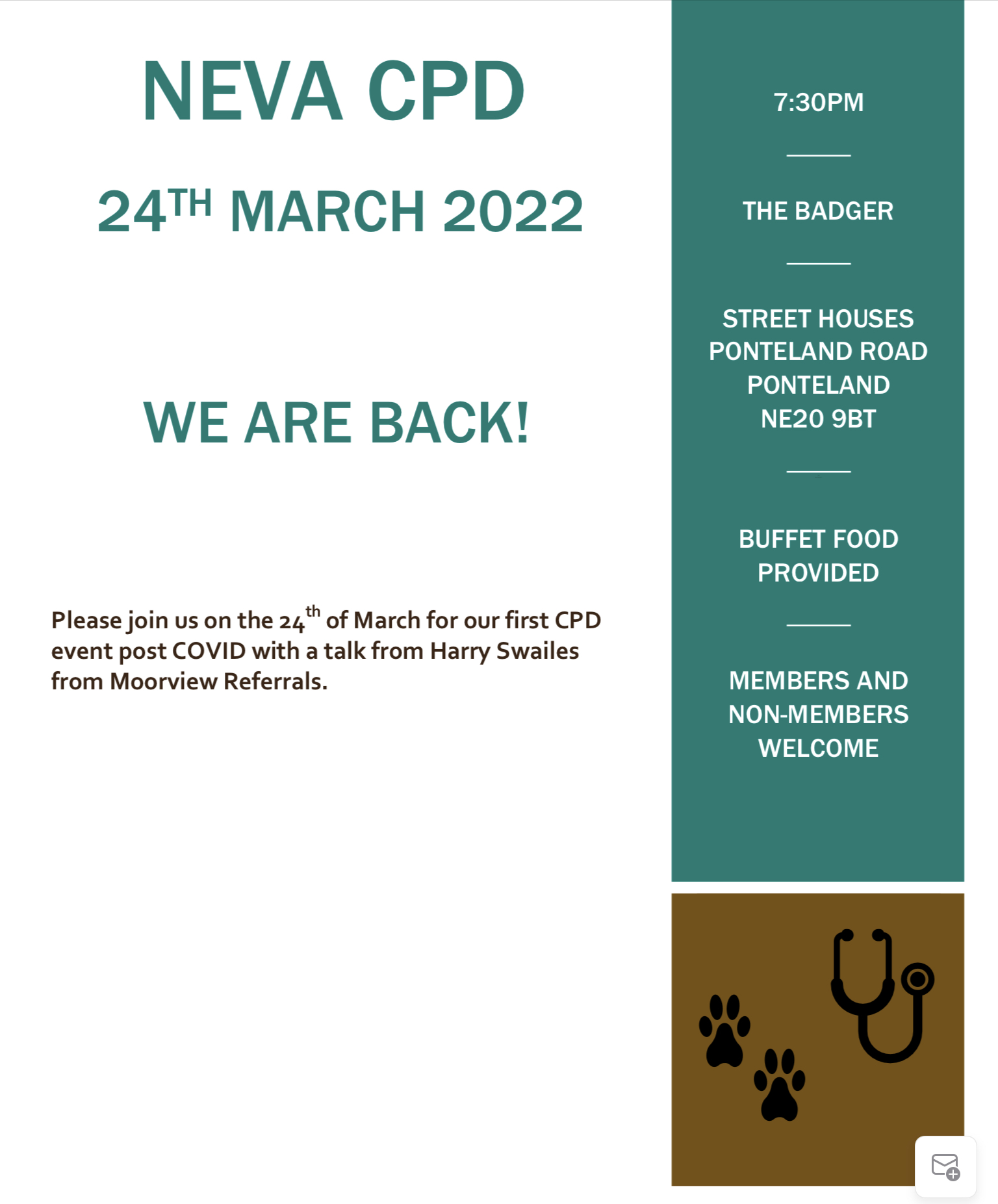 CPD North of England Veterinary Association